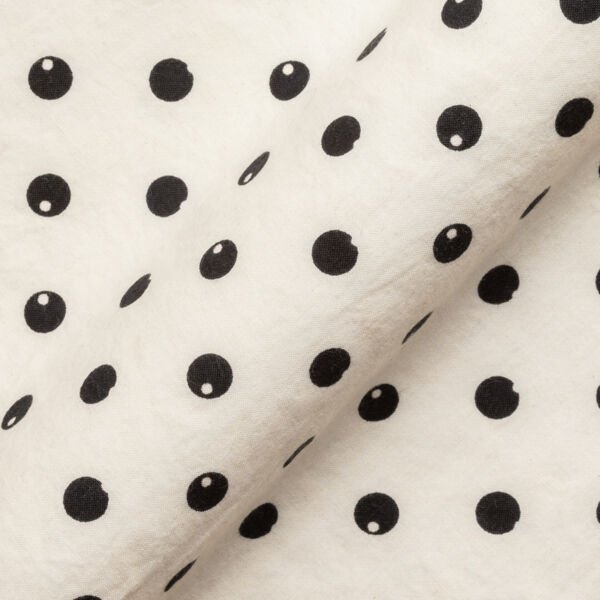Light Cotton contrast polka dots 1cm