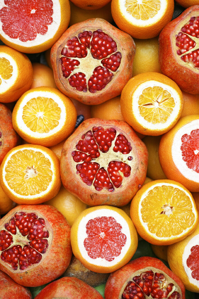 Pomegranates and oranges 