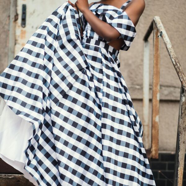 B&amp;W vichy dress