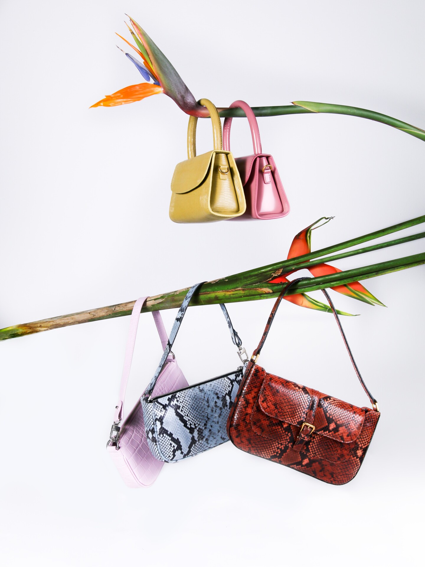 Exotic printed leather bags