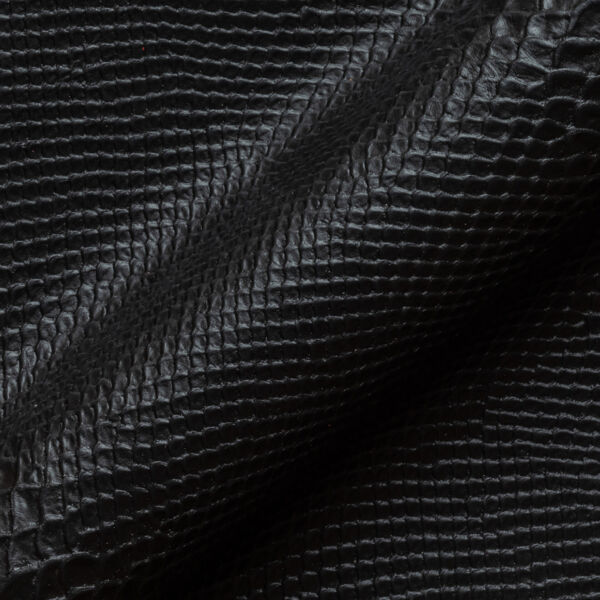 Python embossed half calfskin leather